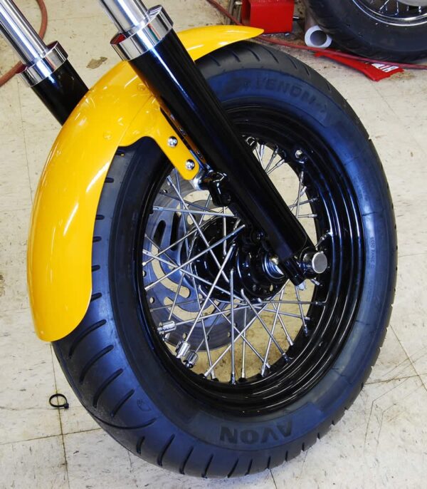 16" Fender For FLH Legs Back View