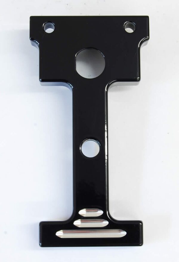 Coil Bracket Black Powder Coated with Milled Highlights