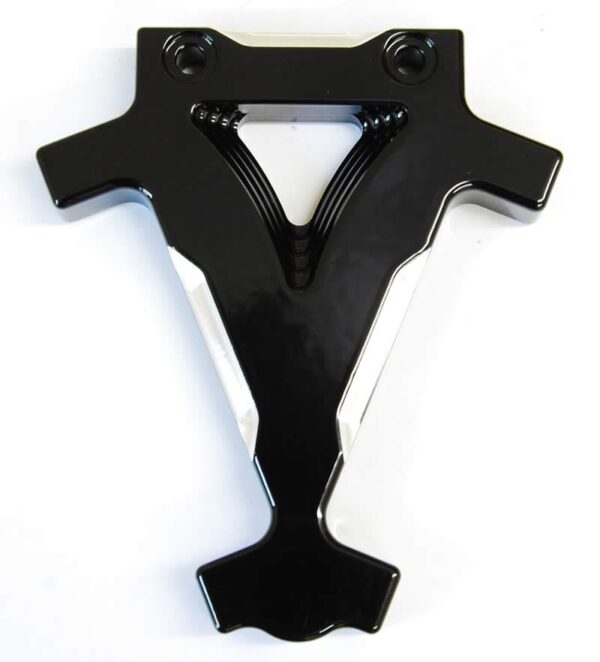 Coil Bracket Black Powder Coated with Milled Highlights