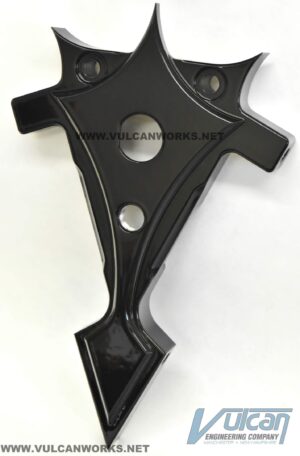 Gothic-Spike Coil Bracket, Black, With Ignition Switch & Starter Button Hole