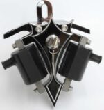 Black Dyna Coil Bracket with Ignition Switch