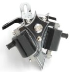 Black Dyna Coil Bracket with Ignition Switch and starter button