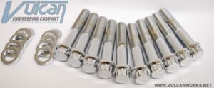 12 Point Head Bolt Set for Panhead and Shovelhead-Chrome