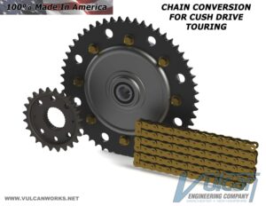 Chain Conversion Kit for Cush Drive Hub, 2009-Up Touring Twin Cam and M8