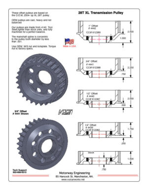 Stock Sportster Transmission Pulley, 28 Tooth, 5 Speed