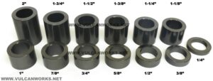 Axle Spacer Set for 25mm or 1" Axle- Black Anodized