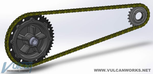 Harley Cush Drive Chain Hub Back View